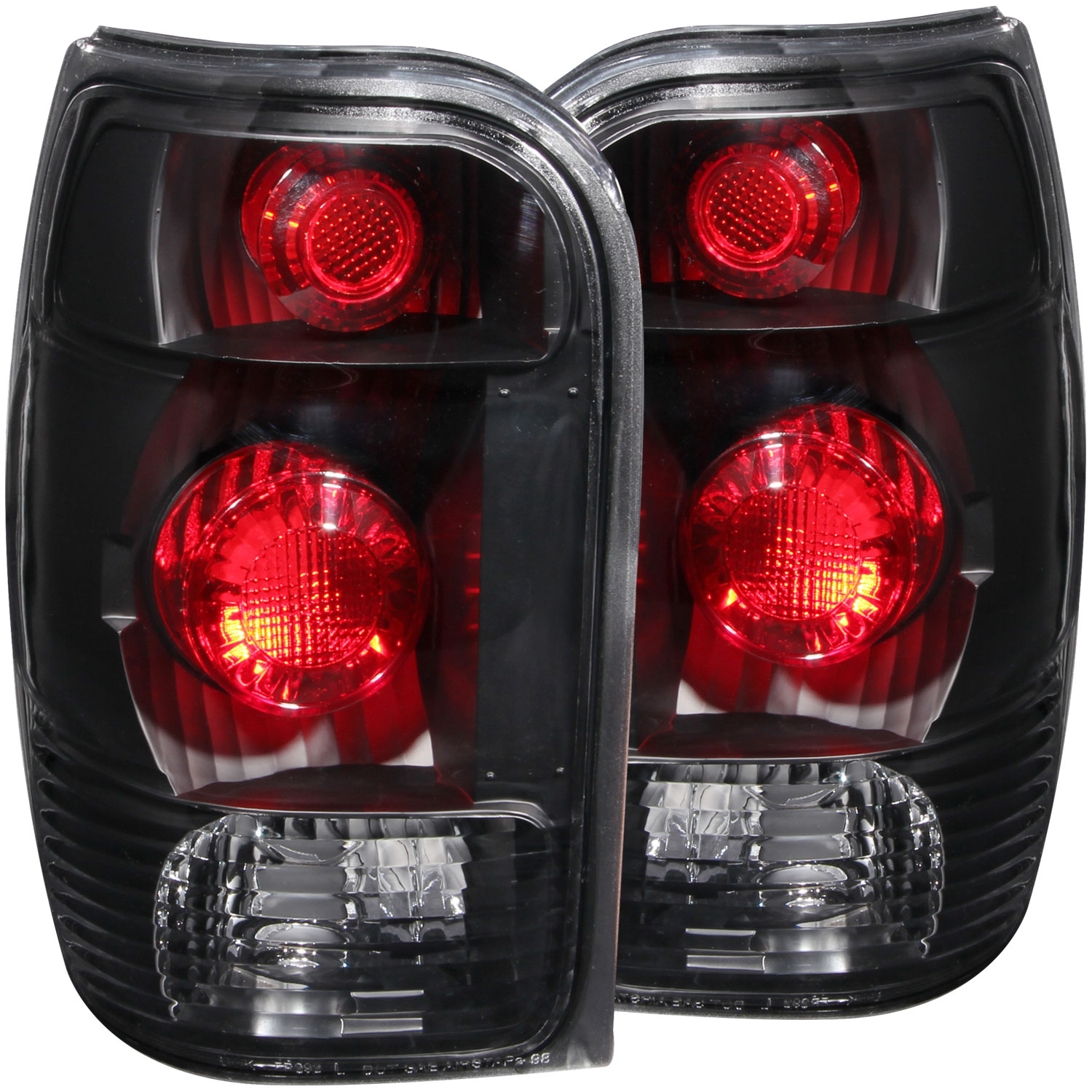 ANZO 211084 | USA Ford Explorer Taillights Black; 1998-2001