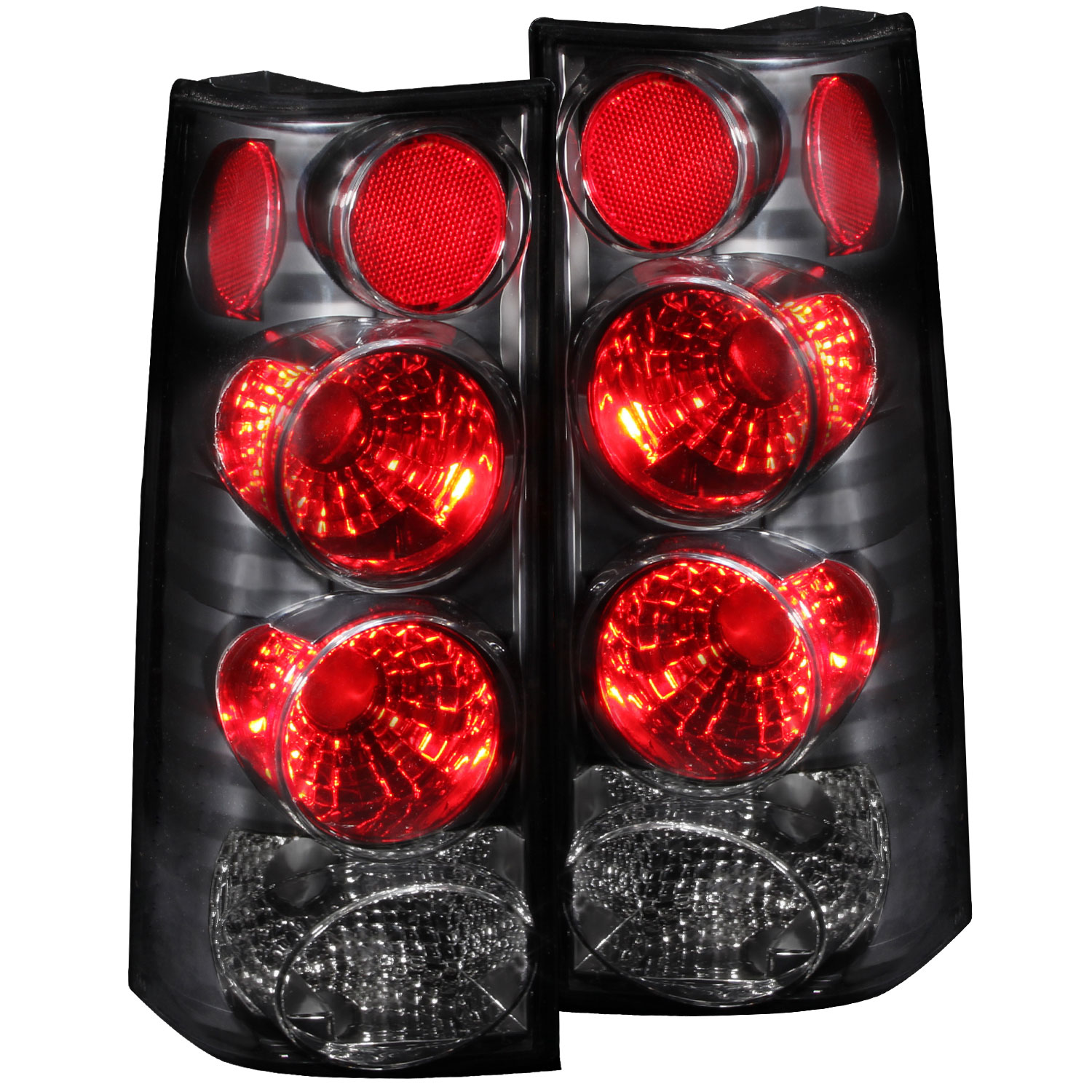 ANZO 211090 | USA GMC Savana Taillights Black; 2003-2015