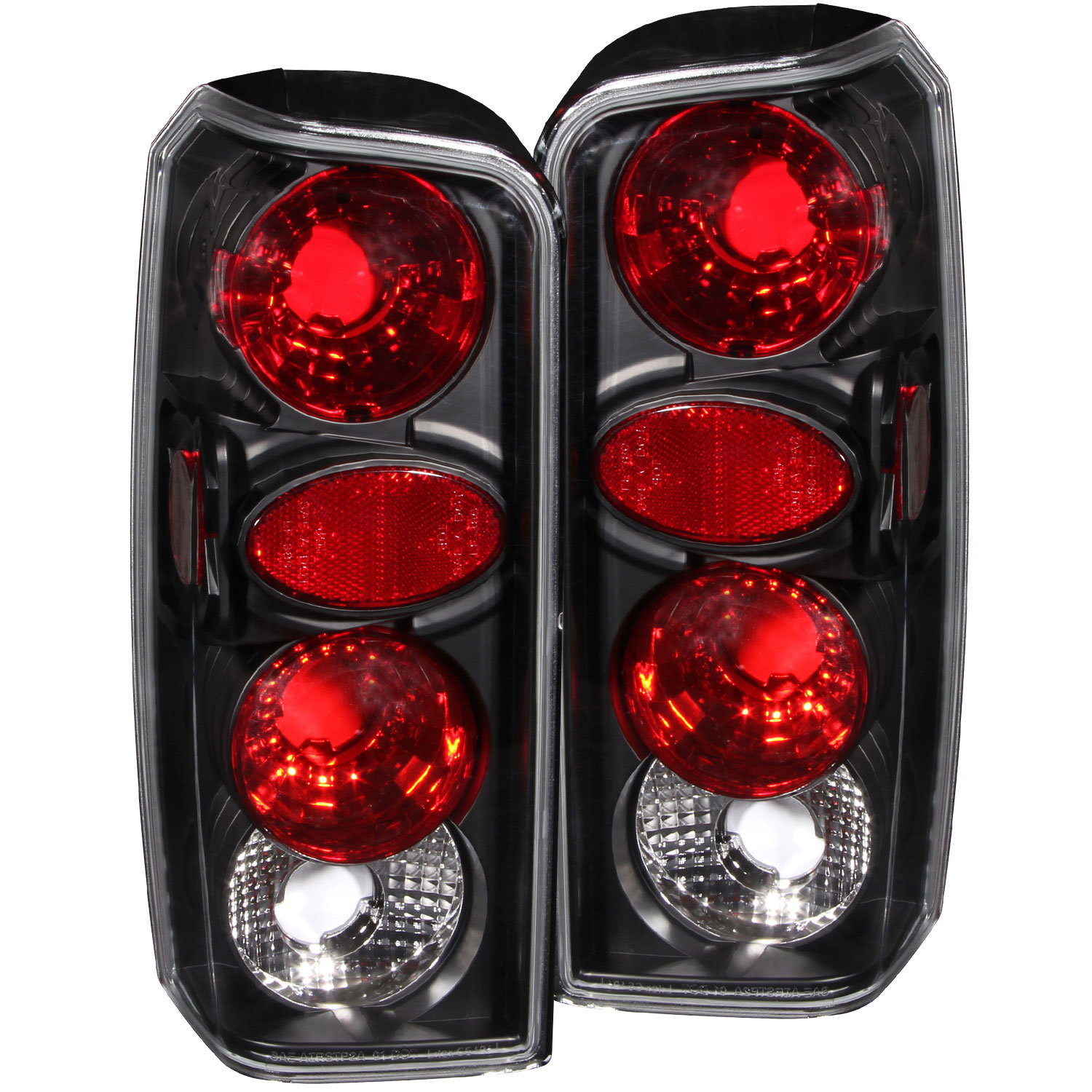 ANZO 211103 | USA Jeep Cherokee Taillights Black; 1997-2001