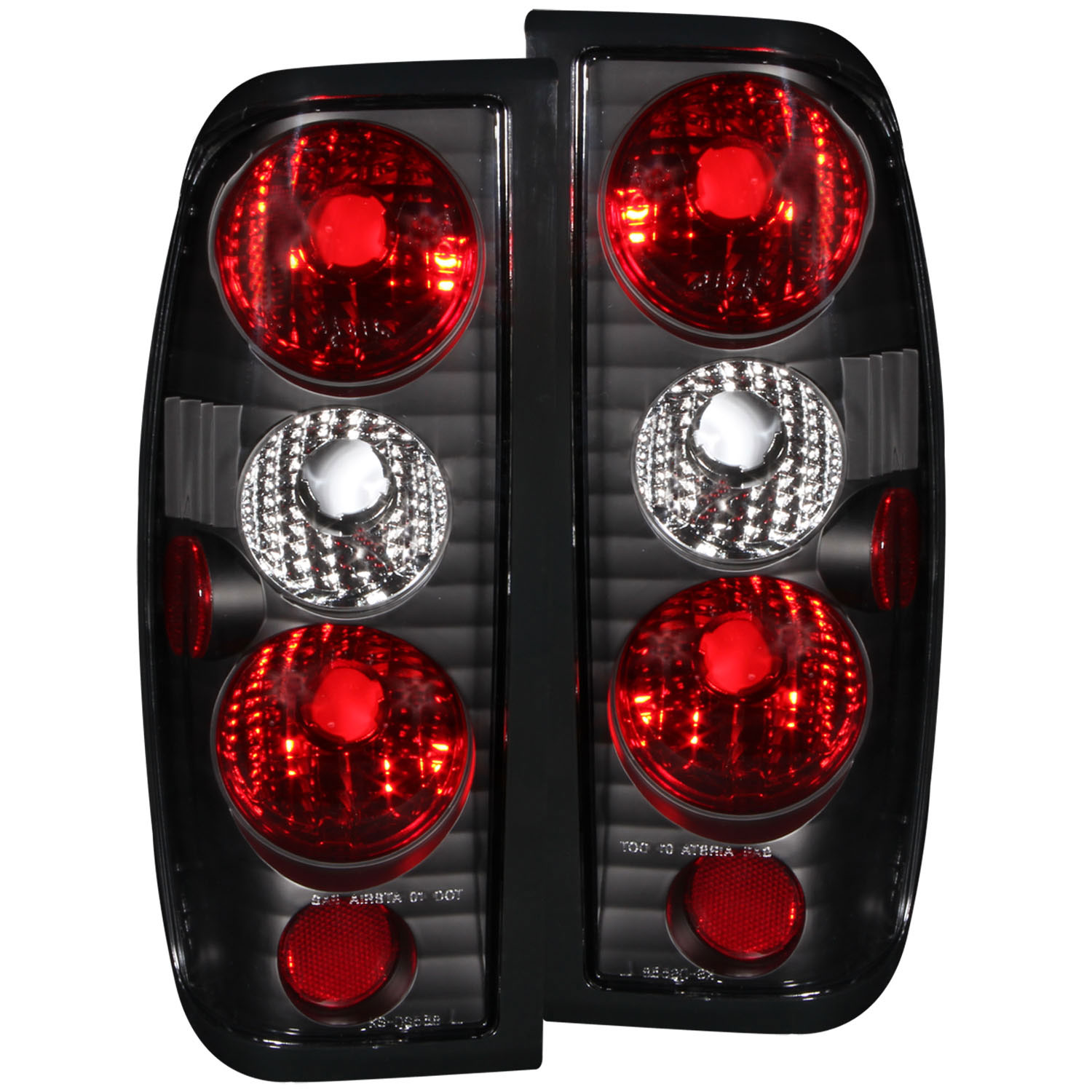 ANZO 211115 | USA Nissan Frontier Taillights Black; 1998-2004