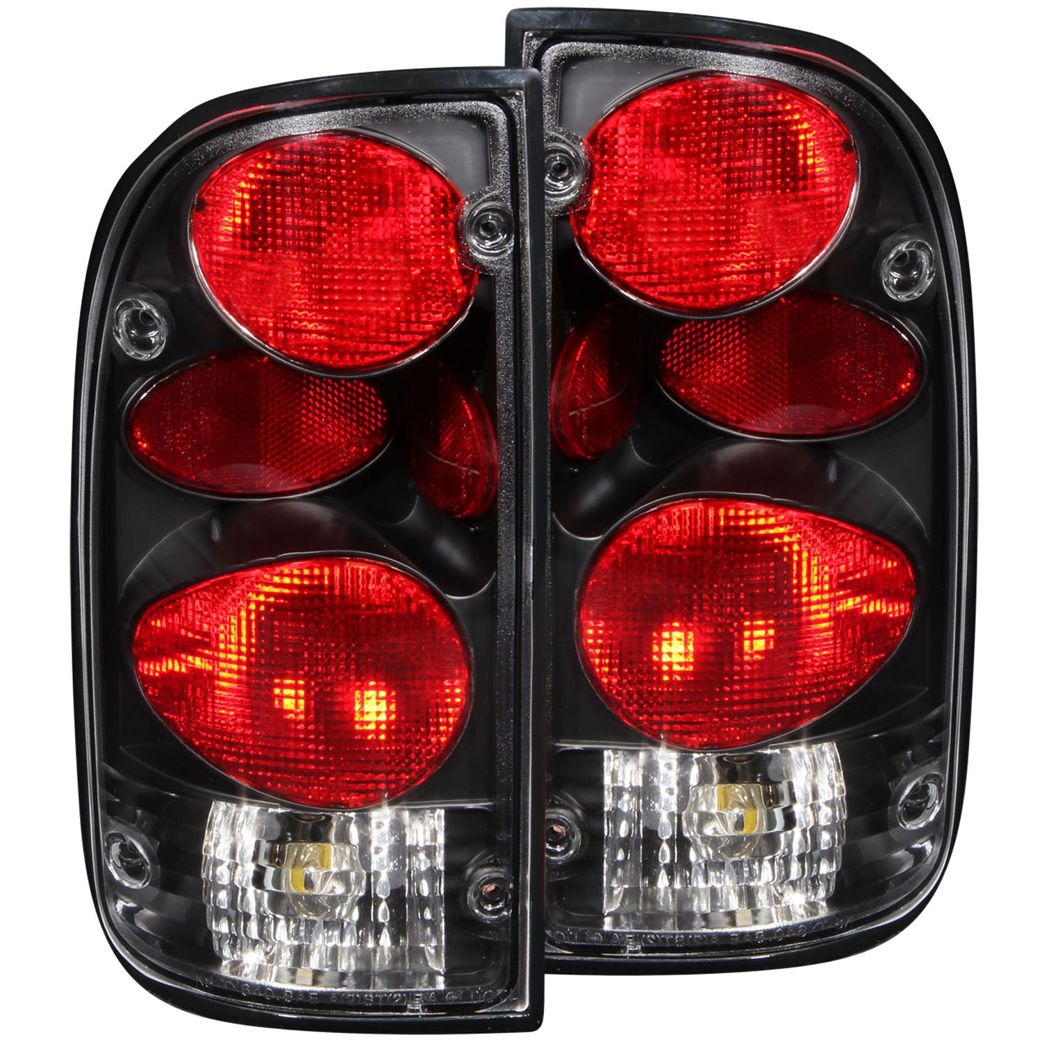 ANZO 211129 | USA Toyota Tacoma Taillights Black; 1995-2000