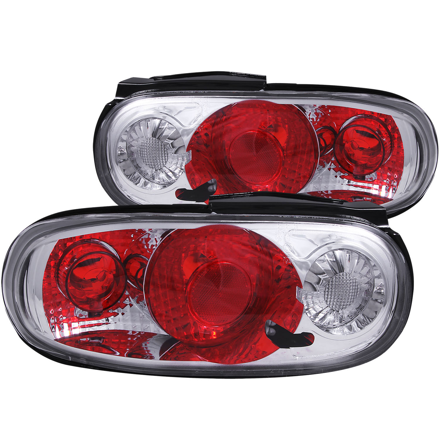 ANZO 221075 | USA Mazda Miata Taillights Chrome; 1990-1997