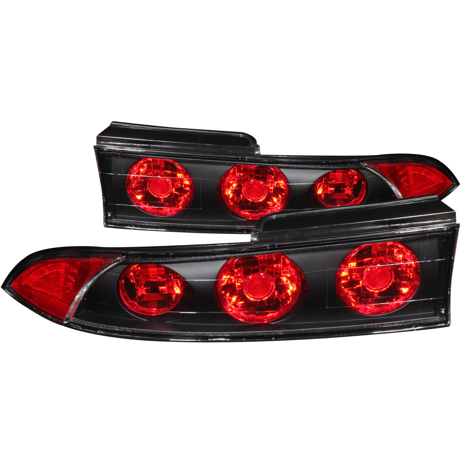 ANZO 221084 | USA Mitsubishi Eclipse Taillights Black; 1995-1999