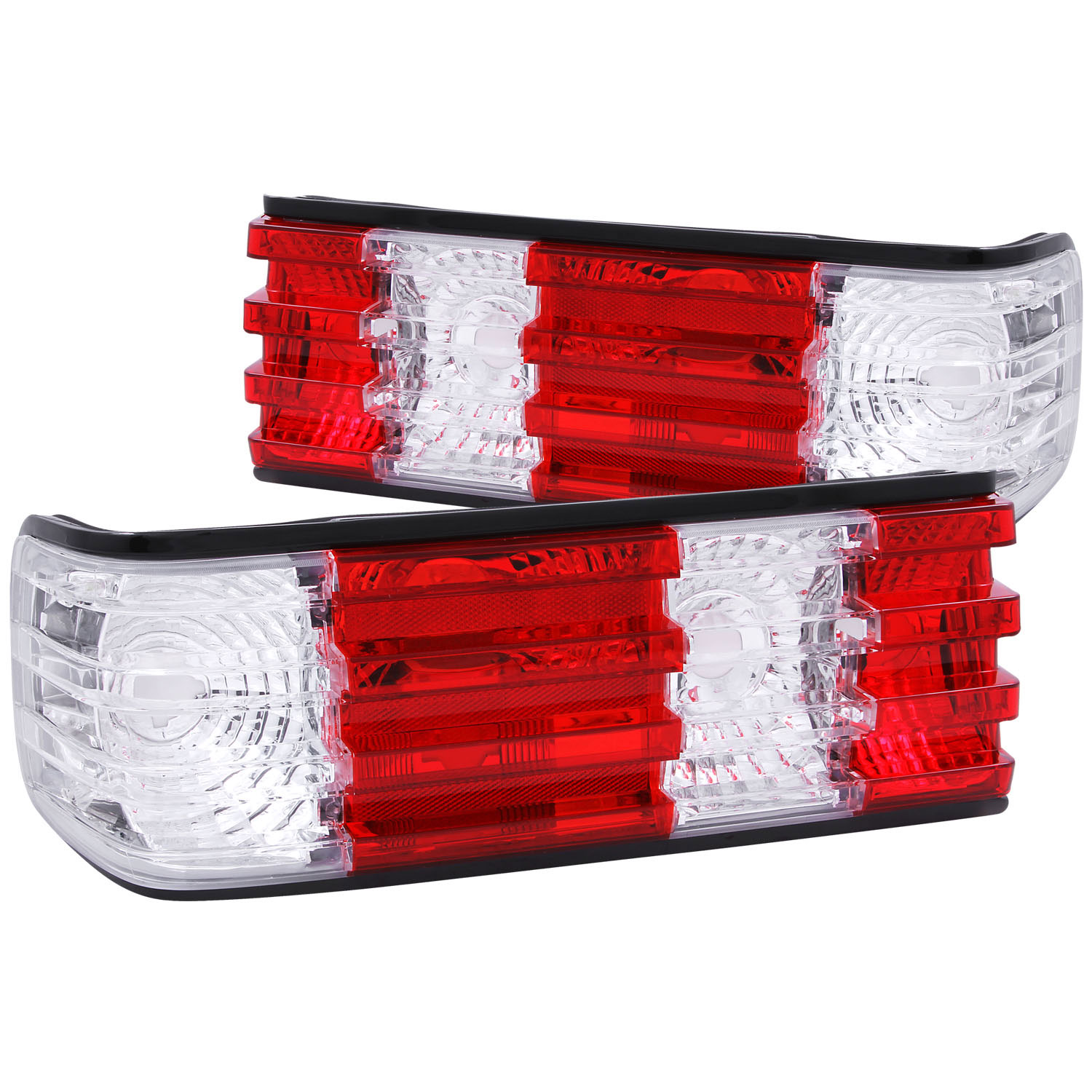 ANZO 221132 | USA Mercedes Benz S Class W126 Taillights Red/Clear; 1986-1991