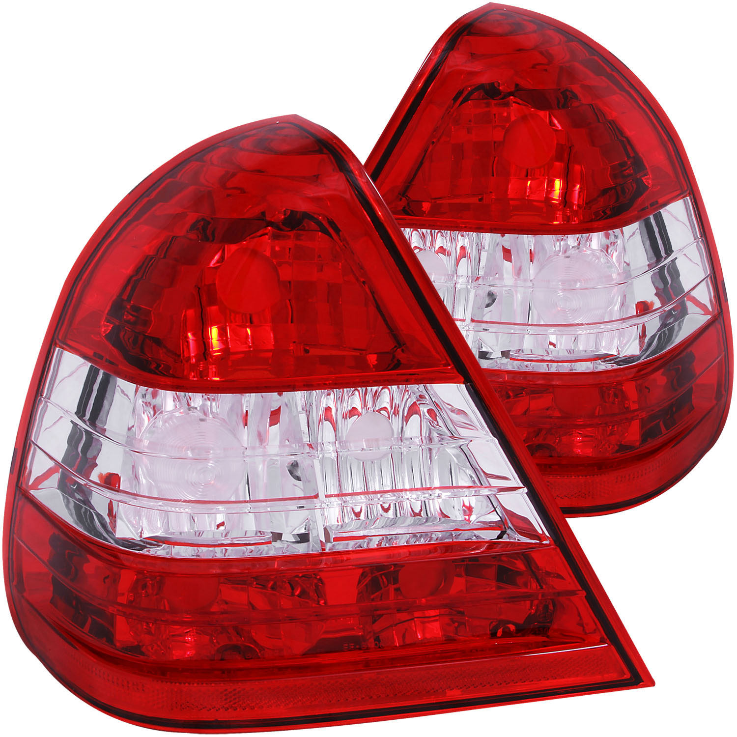 ANZO 221157 | USA Mercedes Benz C Class W202 4dr Taillights Red/Clear; 1994-2000