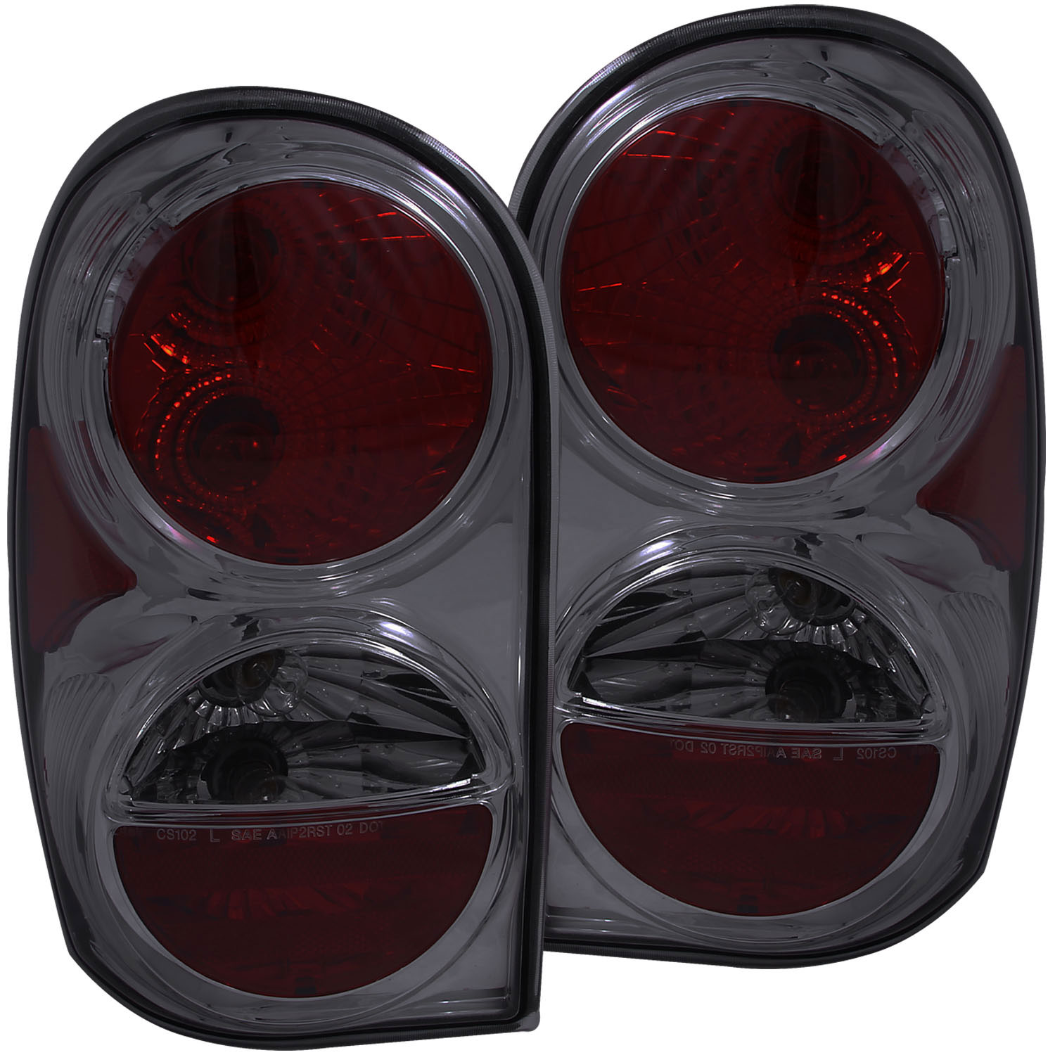 ANZO 221195 | USA Jeep Liberty Taillights Smoke; 2002-2007