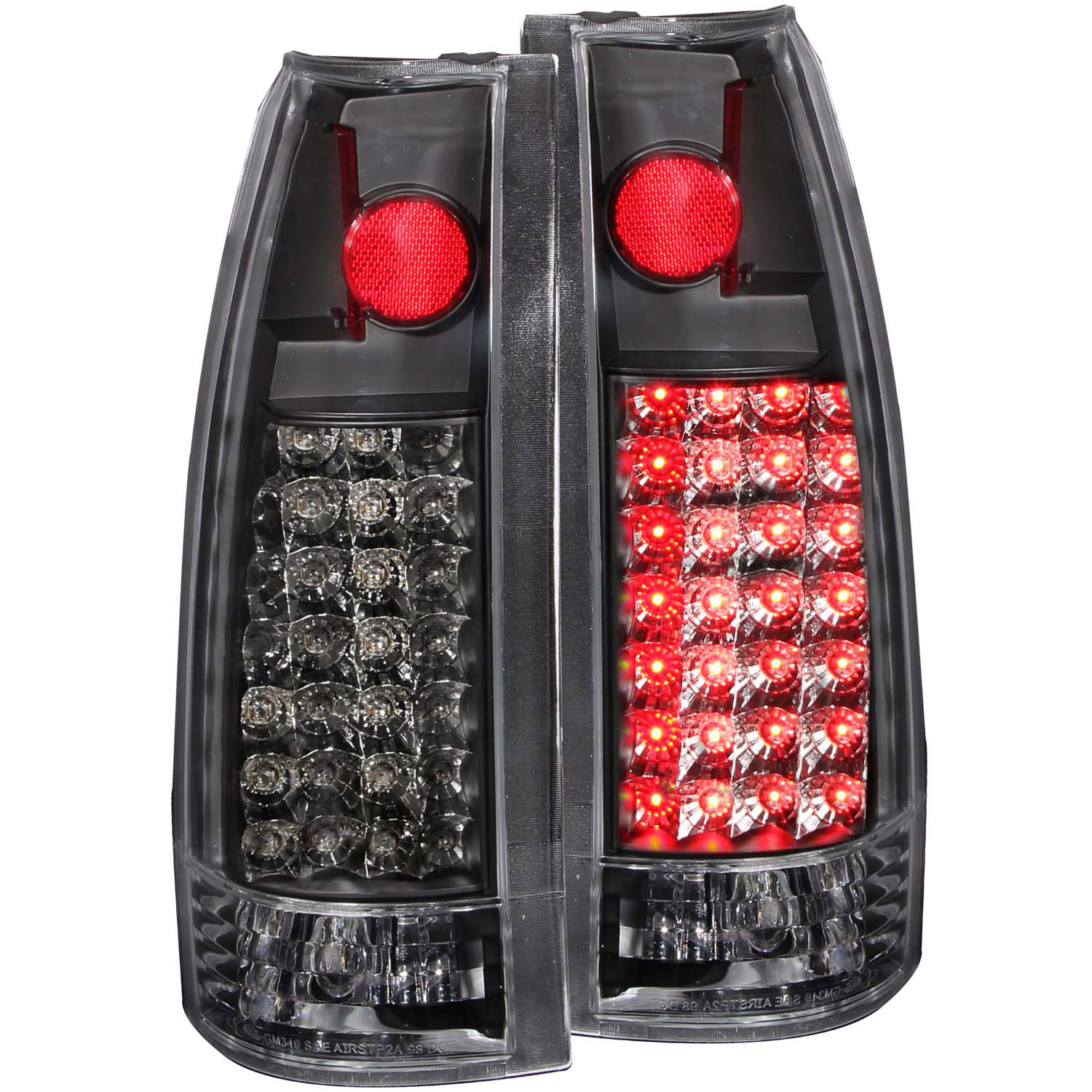 ANZO 311006 | USA Chevrolet C1500 Led Taillights Black; 1988-1998