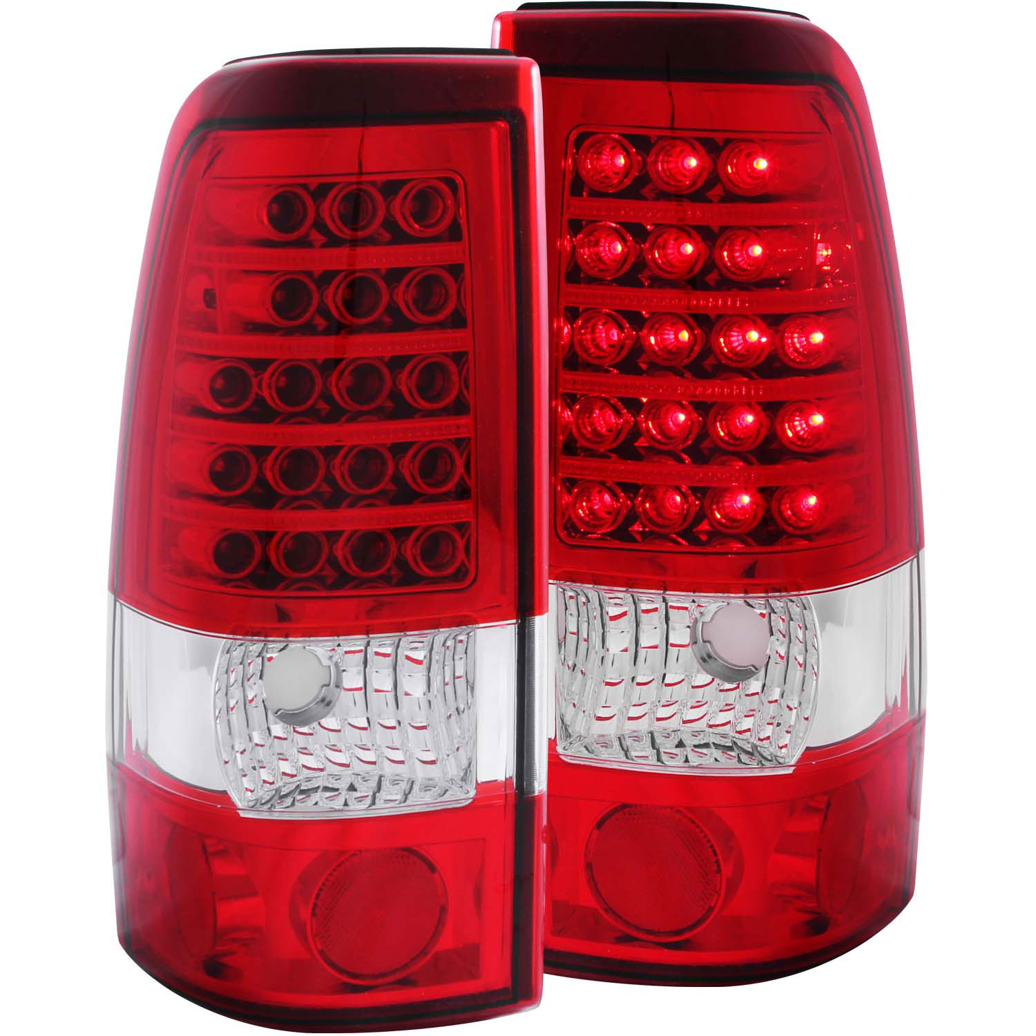 ANZO 311010 | USA Chevrolet Silverado Led Taillights Red/Clear; 1999-2007