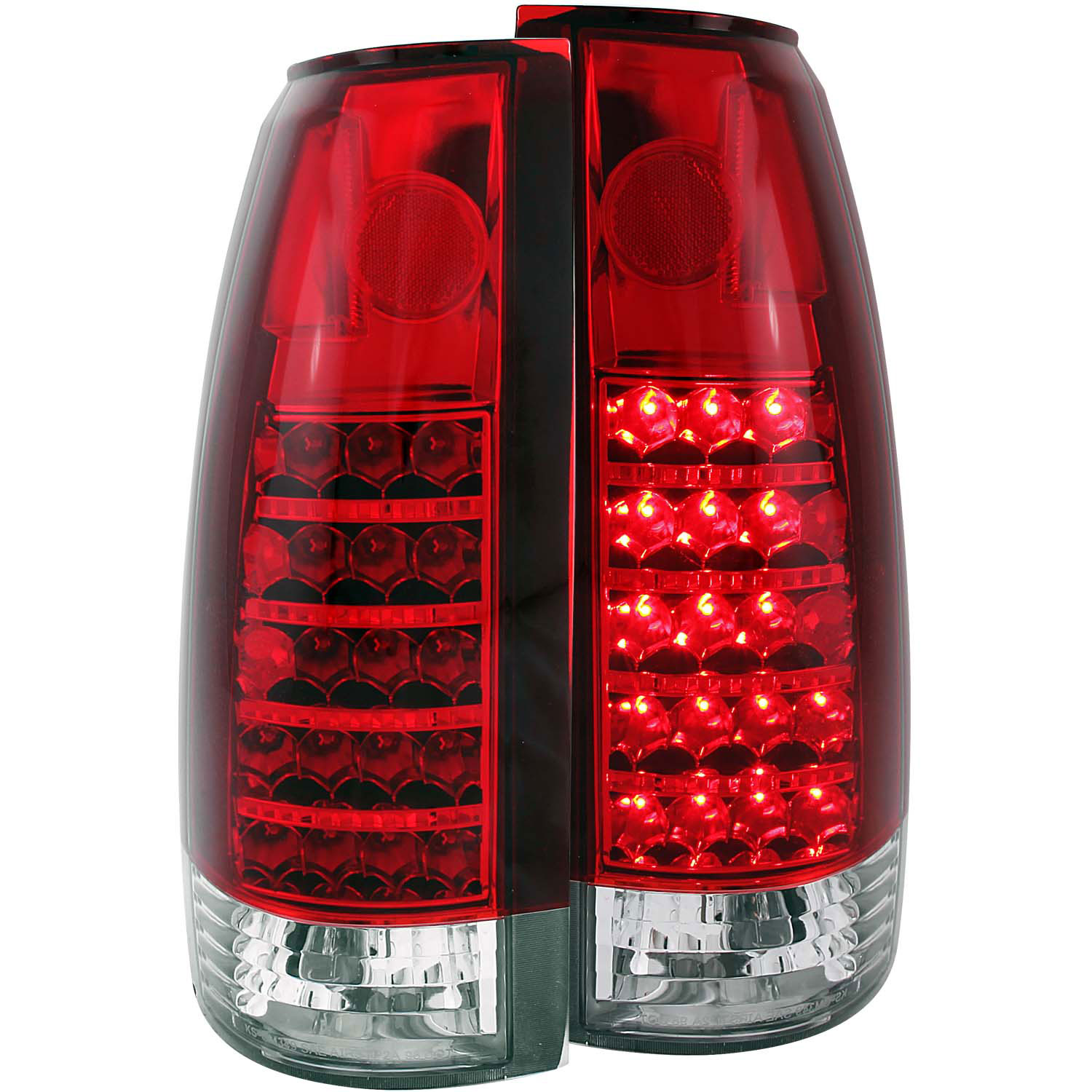 ANZO 311057 | USA Chevrolet C1500 Led Taillights Red/Clear; 1988-1998