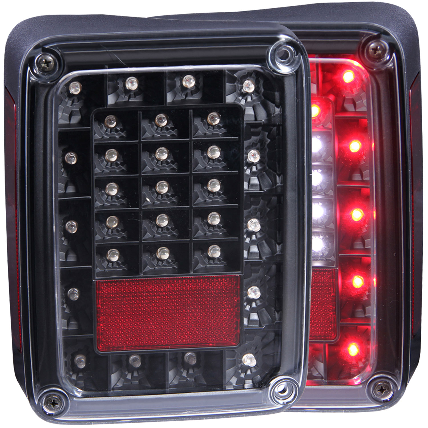 ANZO 311212 | USA Jeep Wrangler Jk Led Taillights Black; 2007-2018