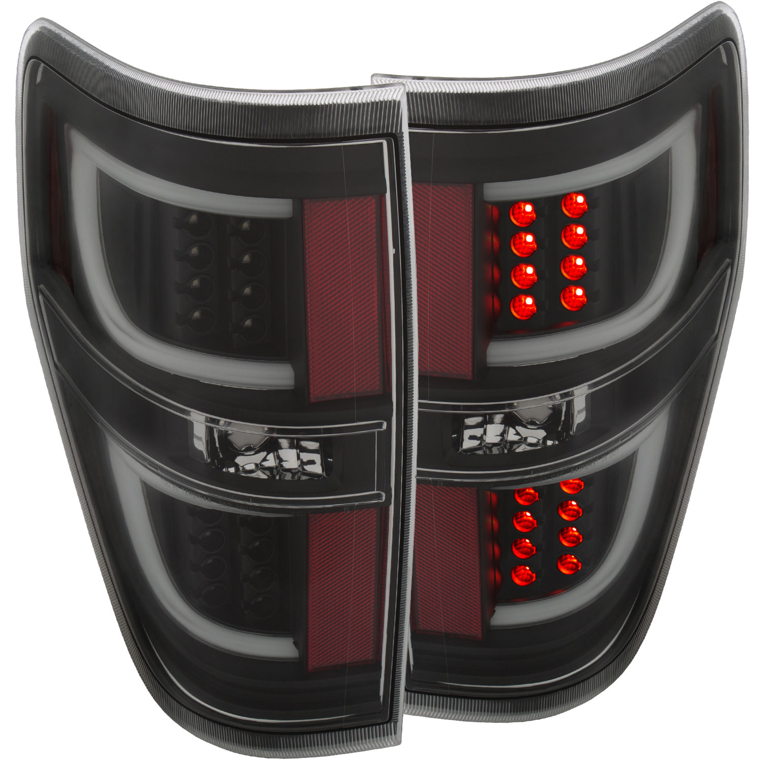 ANZO 311257 | USA Ford F-150 Led Taillights Black; 2009-2013