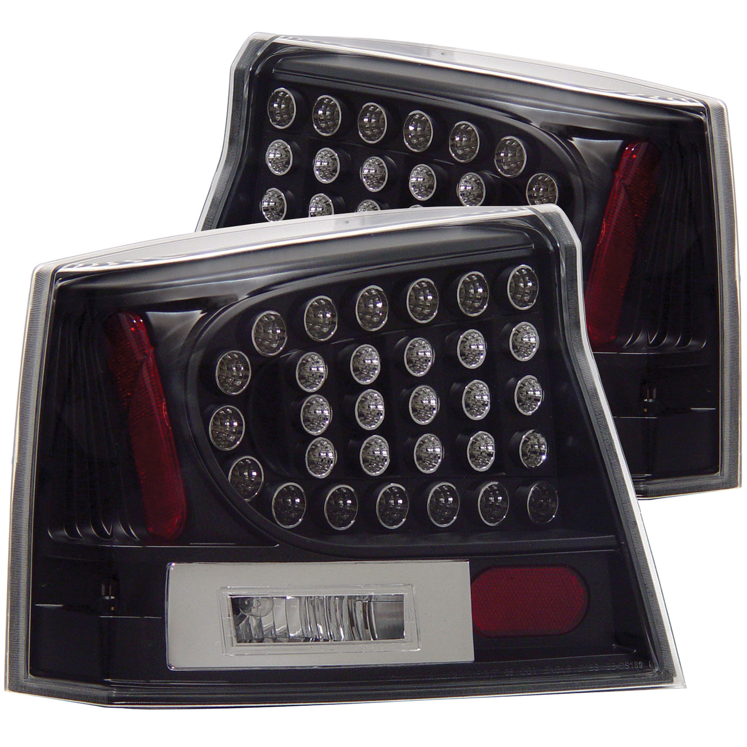 ANZO 321014 | USA Dodge Charger Led Taillights Black; 2006-2008