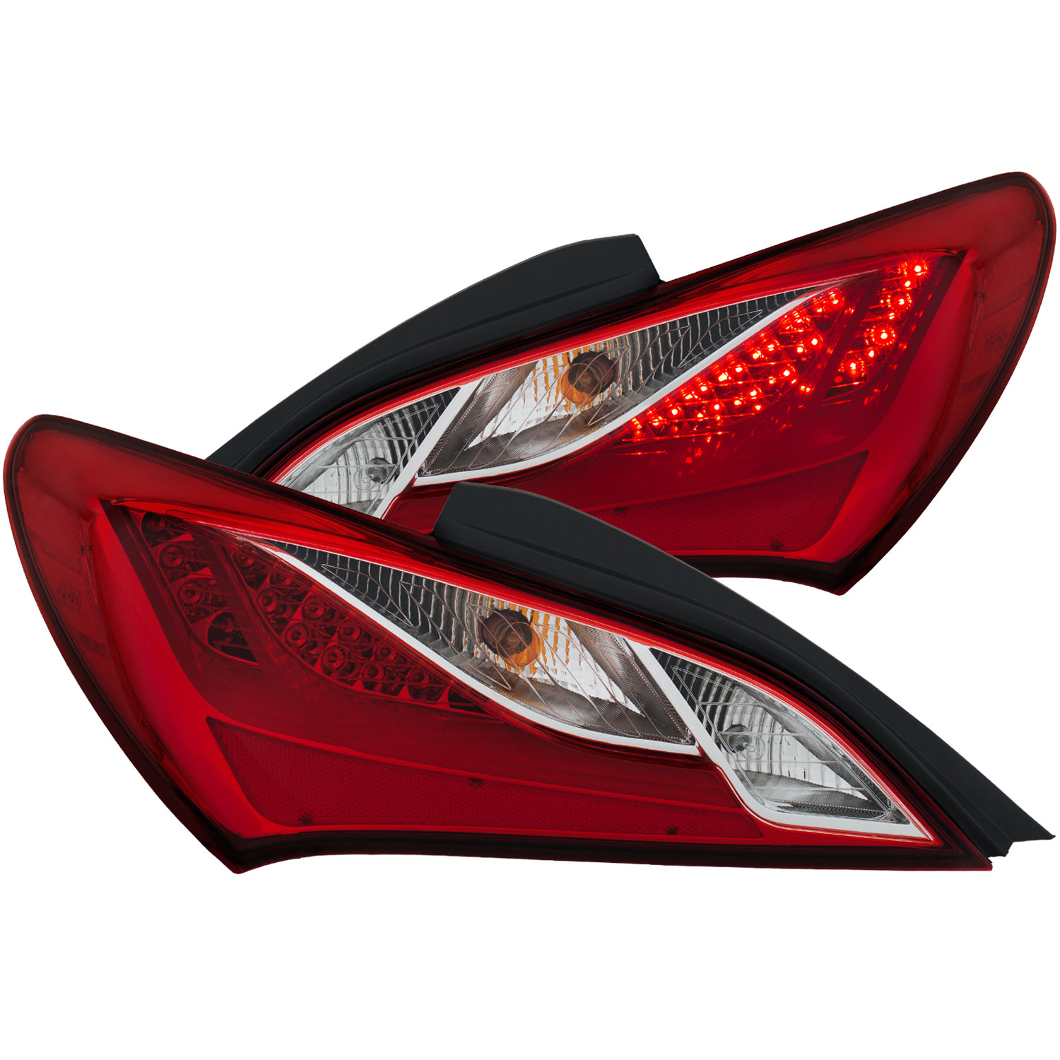 ANZO 321334 | USA Hyundai Genesis 2dr Led Taillights Red/Clear; 2010-2013