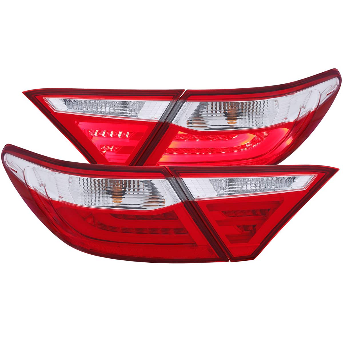 ANZO 321335 | USA Toyota Camry 4dr Led Taillights Red/Clear; 2015-2017