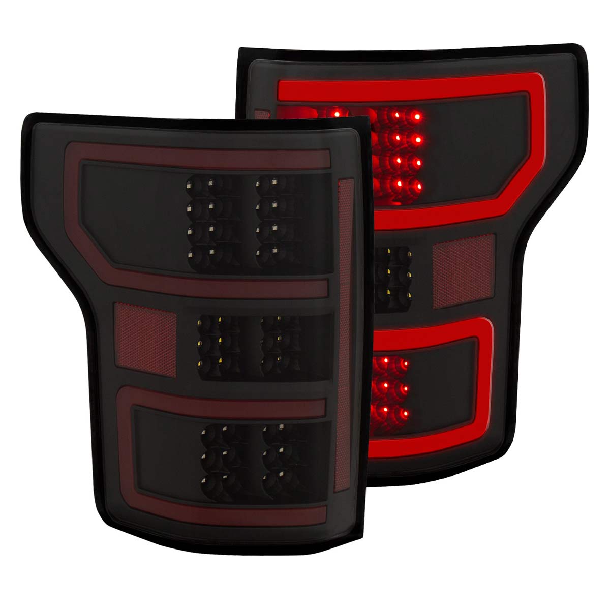 ANZO 321338 | USA Ford F-150 Led Taillights Black; 2017-2018