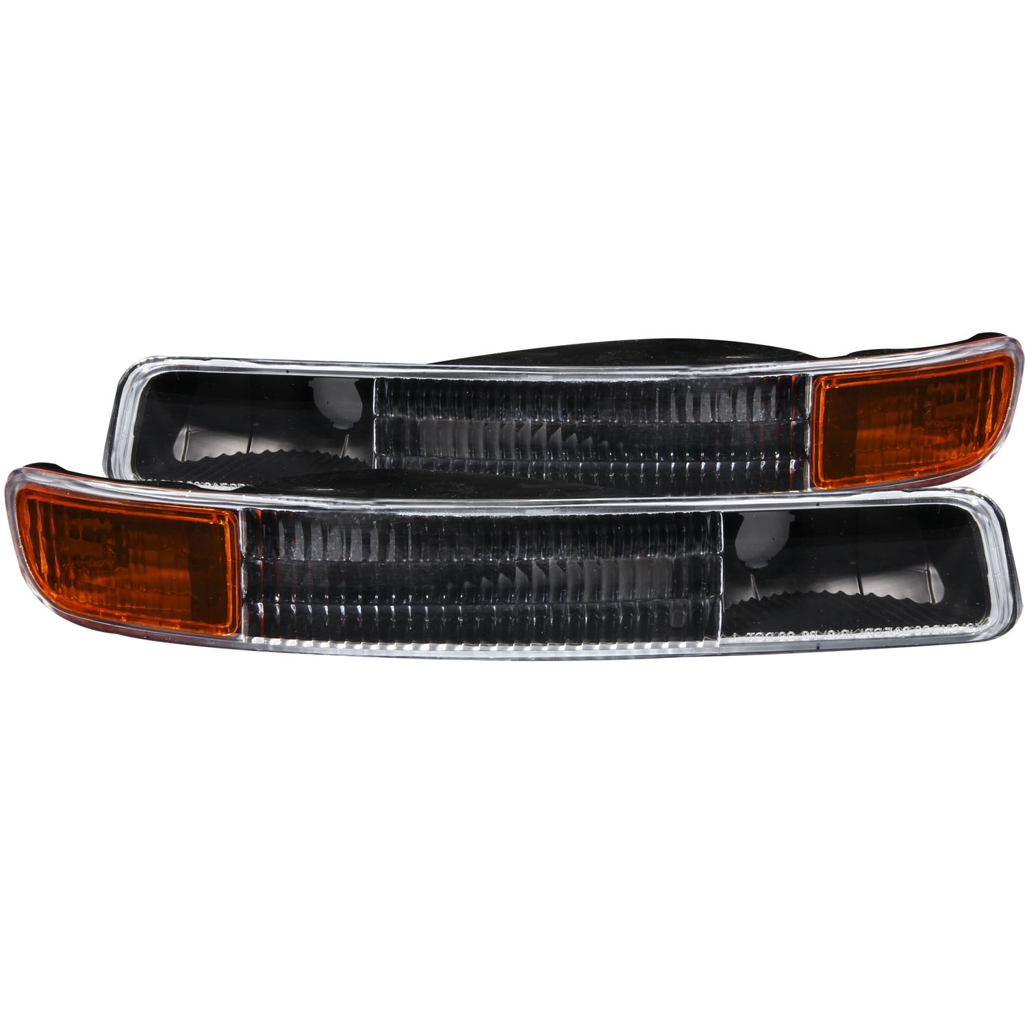 ANZO 511005 | USA GMC Sierra Euro Parking Lights Black W/ Amber Reflector; 1999-2006