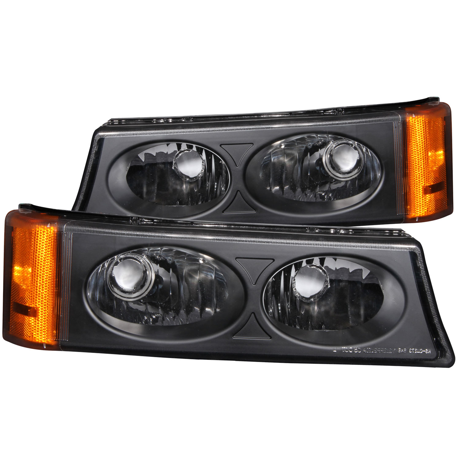 ANZO 511036 | USA Chevrolet Silverado Euro Parking Lights Black; 2003-2006