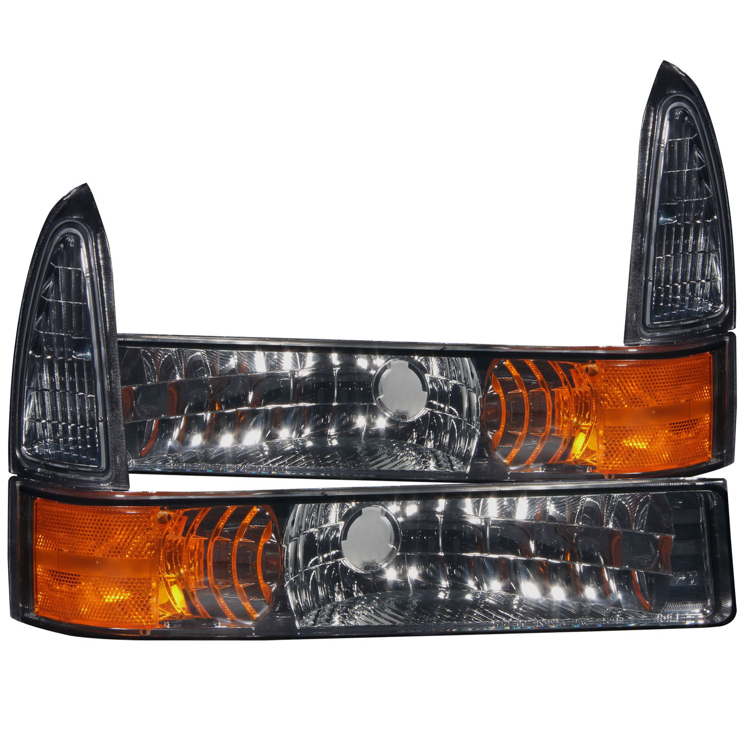 ANZO 511041 | USA Ford Excursion Euro Parking Lights Smoke W/ Amber Reflector; 2000-2004