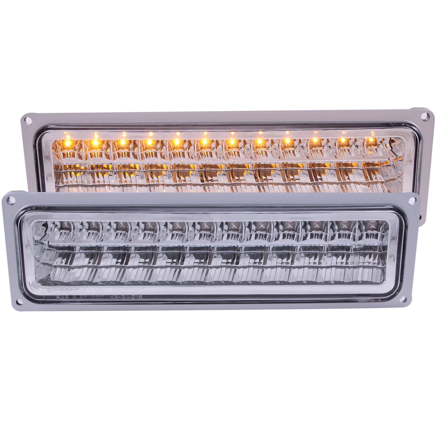 ANZO 511048 | USA Chevrolet C1500 Led Parking Lights Chrome; 1988-1998