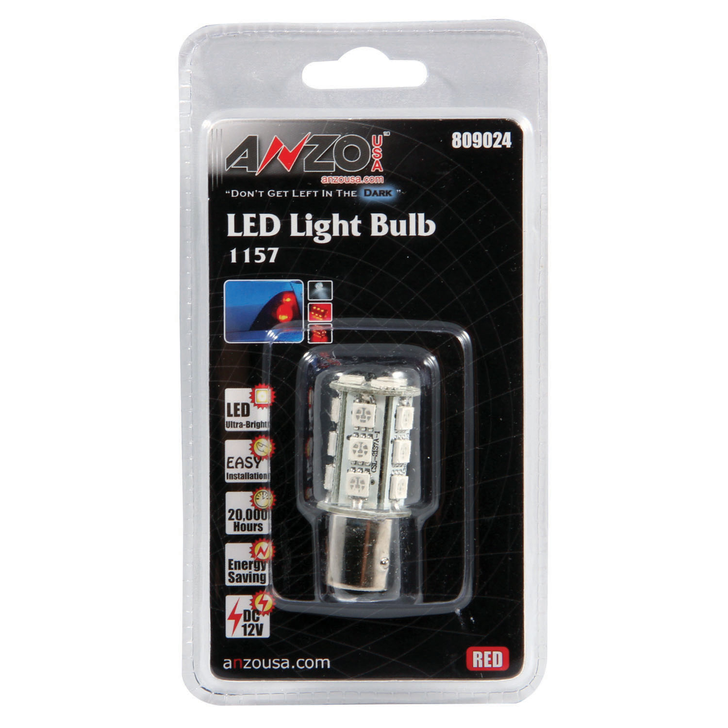 ANZO 809024 | Universal Led 1157 Red - 18 Leds 1 3/4" Tall