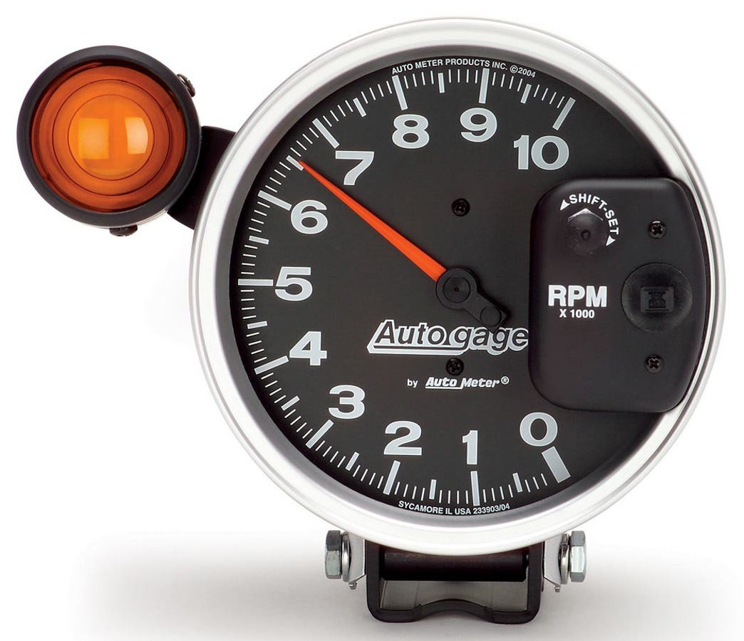 AutoMeter 233904 | Autometer 5 inch 10,000 RPM Monster Shift Lite Pedestal Tachometer