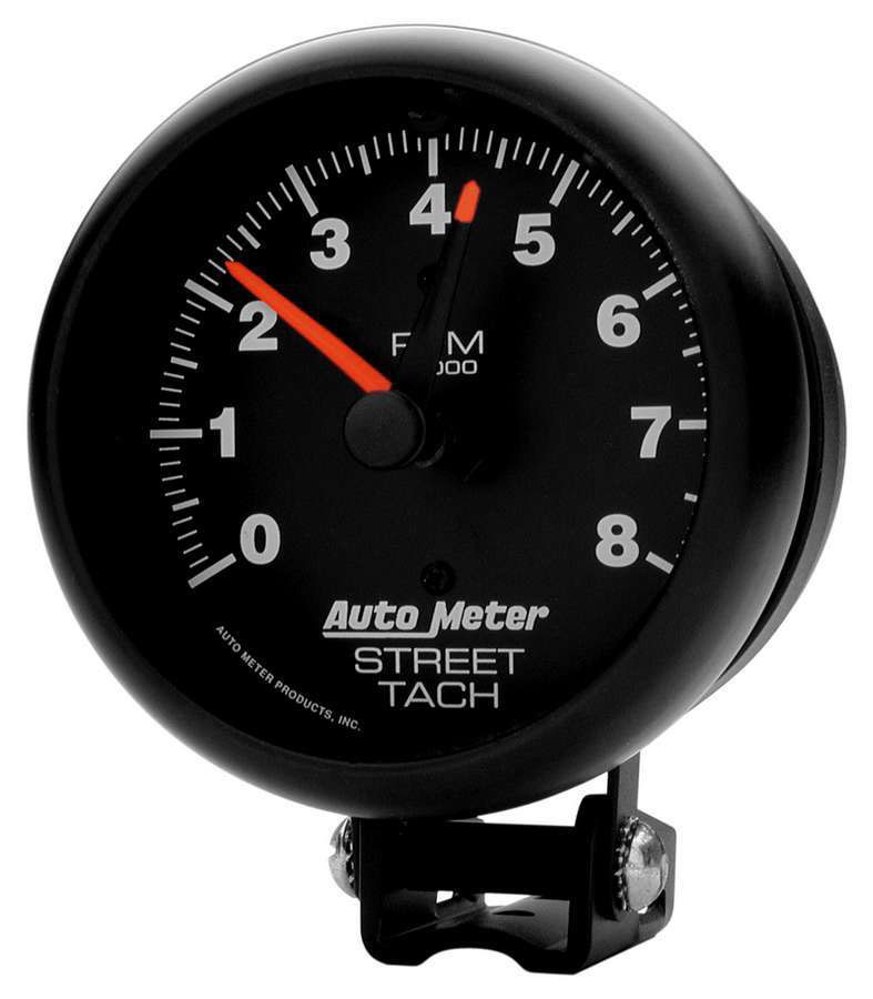 AutoMeter 2894 | Autometer Z-Series 3-3/4in 8K RPM Pedestal w/ Red Line Tachometer Gauge