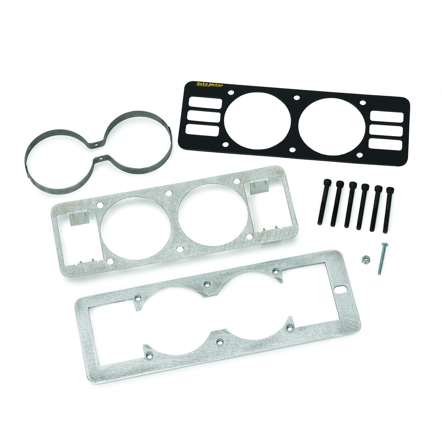 AutoMeter 50101 | Autometer 87-93 Ford Mustang Black Dual Gauge Cage w/ Vents; 1987-1993