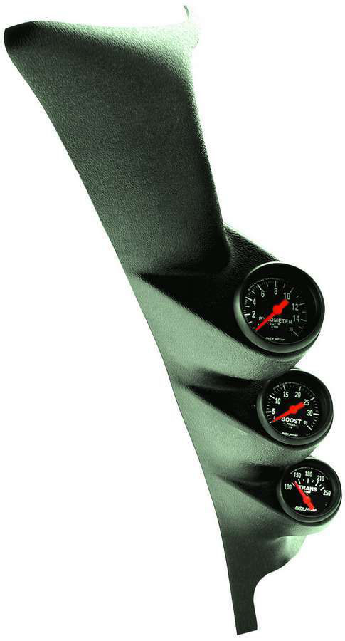 AutoMeter 7072 | Autometer 99-06 Ford Powerstroke/SD Black Triple Pillar Z-Series Gauge Kit; 1999-2006