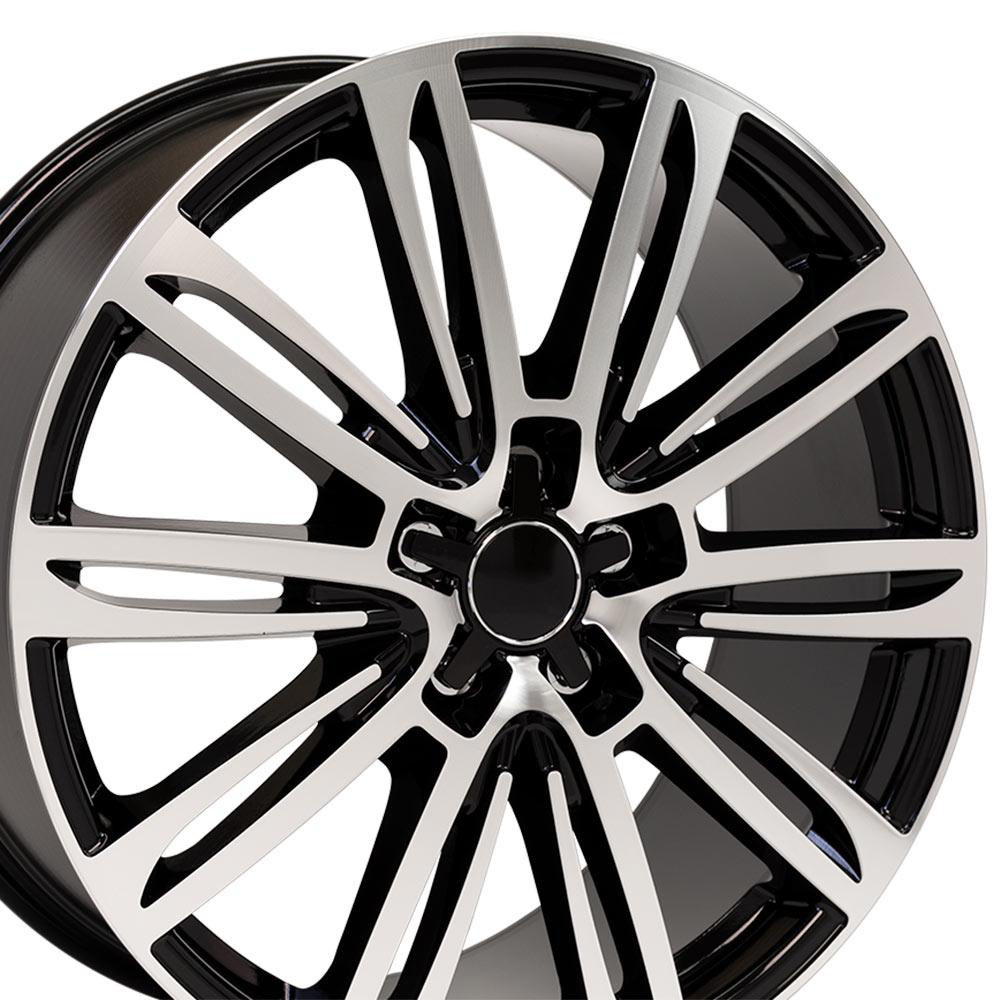 OE Wheels au21-20090-5112-35mb | 20 Replica Wheel AU21 Audi A Series Rim 20x9 Black Machd Wheel Audi A8 1997-2018; 1997-2018