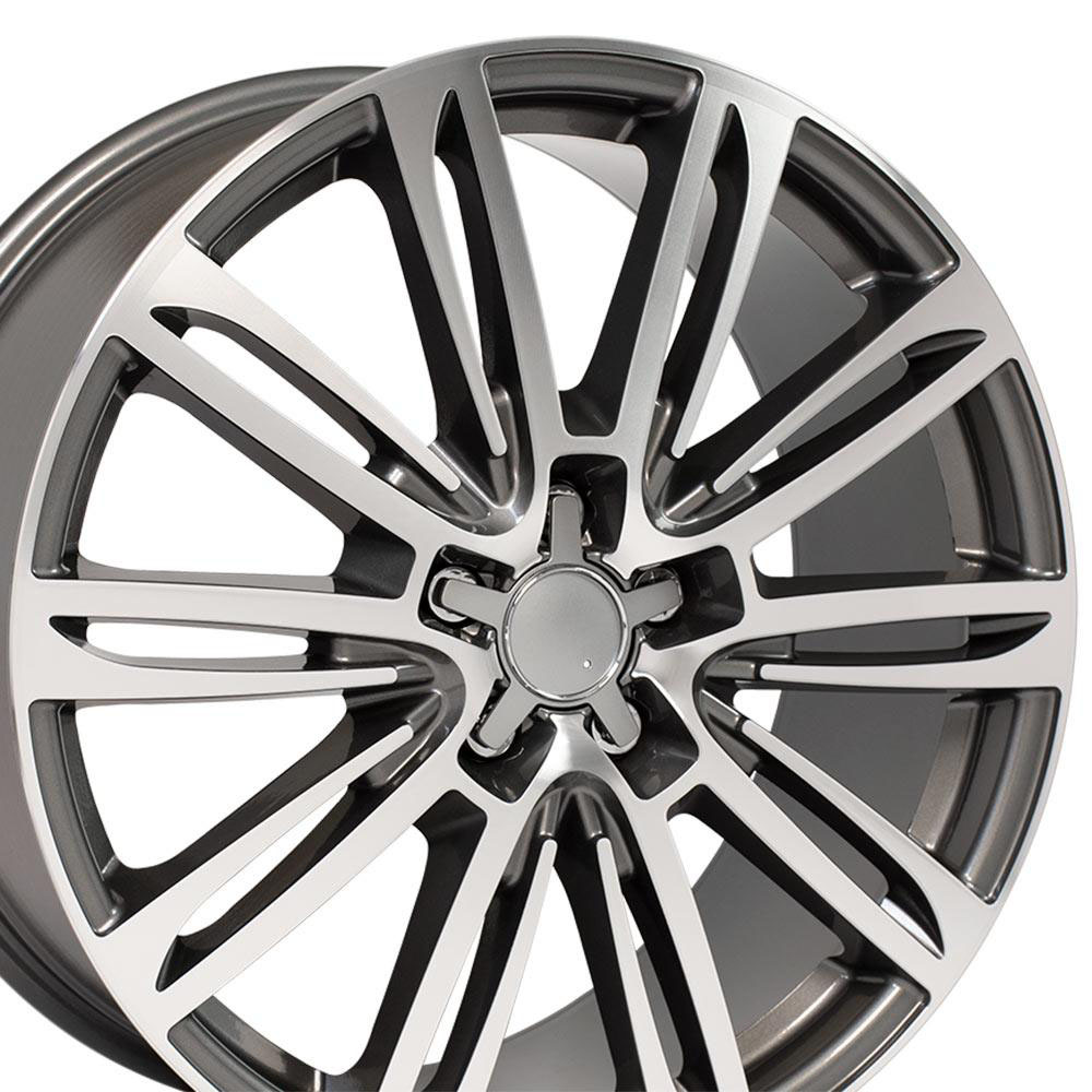 OE Wheels au21-20090-5112-35mg | 20 Replica Wheel AU21 Audi A Series Rim 20x9 Gunmetal Machd Wheel Audi A8 1997-2018; 1997-2018