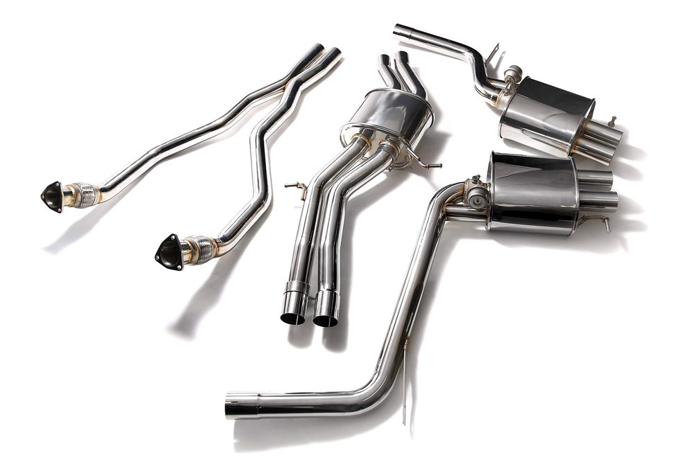 Armytrix AUB8R-4 | ARMYTRIX Stainless Steel Valvetronic Catback Exhaust System Audi RS4/4.2 V8; 2013-2015