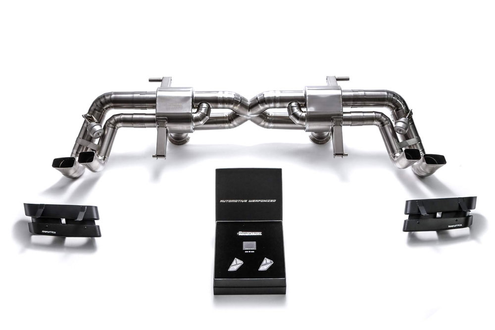 Armytrix AUR13-DC22 | ARMYTRIX Titanium Valvetronic Exhaust System Audi R8 V10 5.2L with Dual Carbon Tips; 2016-2020