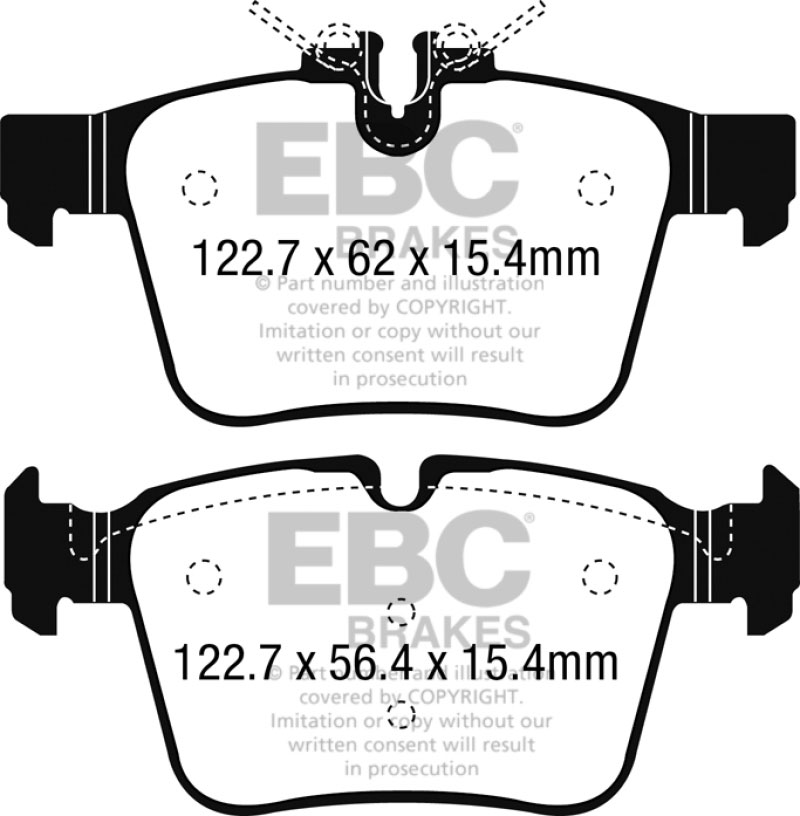 EBC dp22215 | 15+ Mercedes-Benz C300 (W205) 2.0 Turbo 4-matic Greenstuff Rear Brake Pads