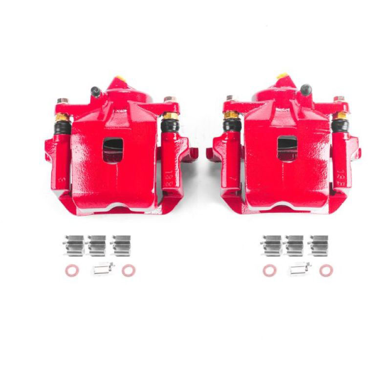 PowerStop s2688 | Power Stop 01-05 Toyota RAV4 Front Red Calipers w/Brackets - Pair; 2001-2005