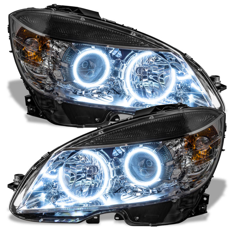 Oracle Lighting 7115-001 | Oracle 08-11 Mercedes Benz C-Class Pre-Assembled Headlights - Chrome Housing - White; 2008-2011