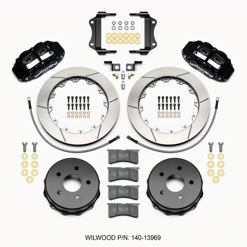 Wilwood 140-13969 | Narrow Superlite 4R Rear Kit 12.88in 2007-up Jeep JK w/Lines; 2007-2021