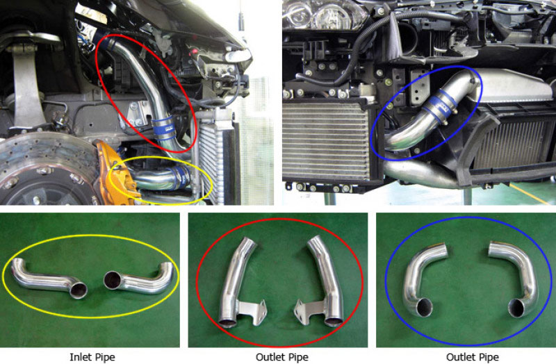 HKS 13002-an003 | 09-10 Nissan GT-R Intercooler Pipe Kit (2 inlet/4 outlet); 2009-2010