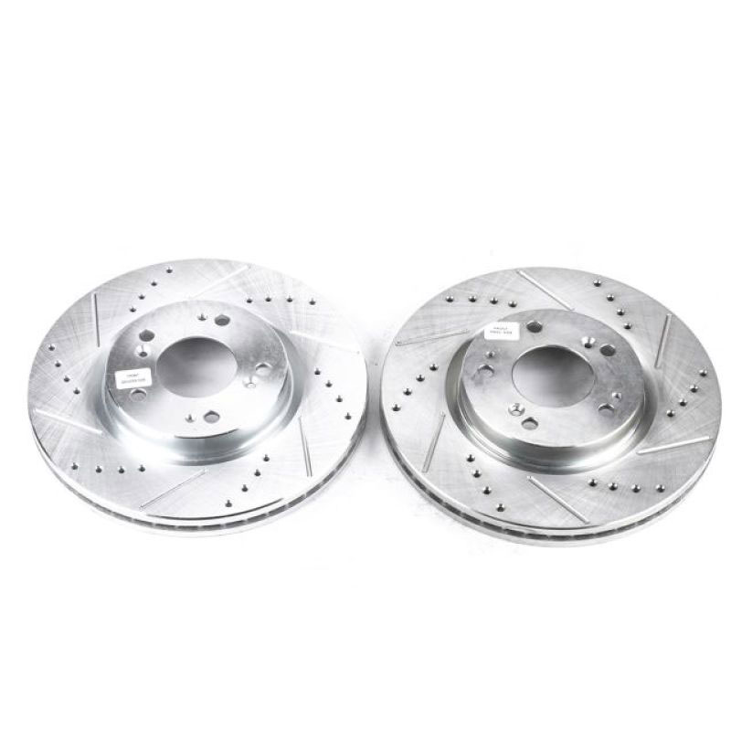 PowerStop jbr1101xpr | Power Stop 06-12 Mitsubishi Eclipse Front Evolution Drilled & Slotted Rotors - Pair; 2006-2012