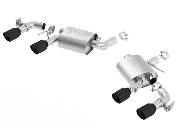 Borla 11924CB | Camaro SS S-Type Rear Section Exhaust W/ Dual Mode Exh. (NPP) Ceramic Black Tips; 2016-2024