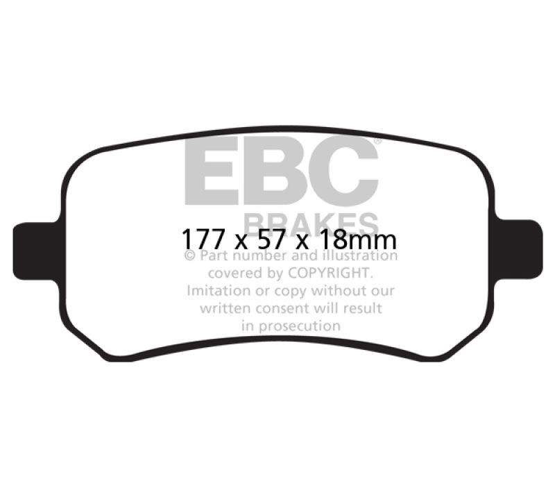 EBC dp61695 | 04-07 Ford Freestar 3.9 Greenstuff Front Brake Pads; 2004-2007