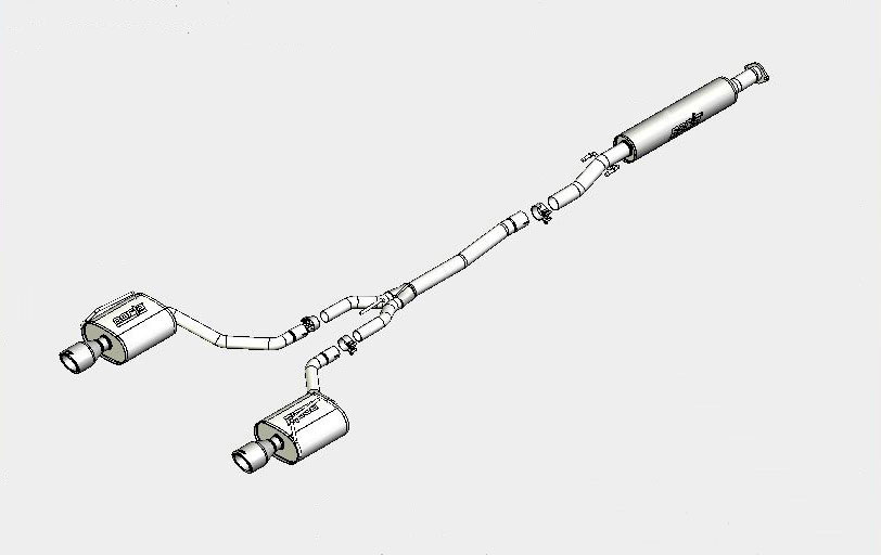 Borla 140386 | Nissan MAXIMA 3.5L FWD AT 4DR Cat-Back System; 2009-2014