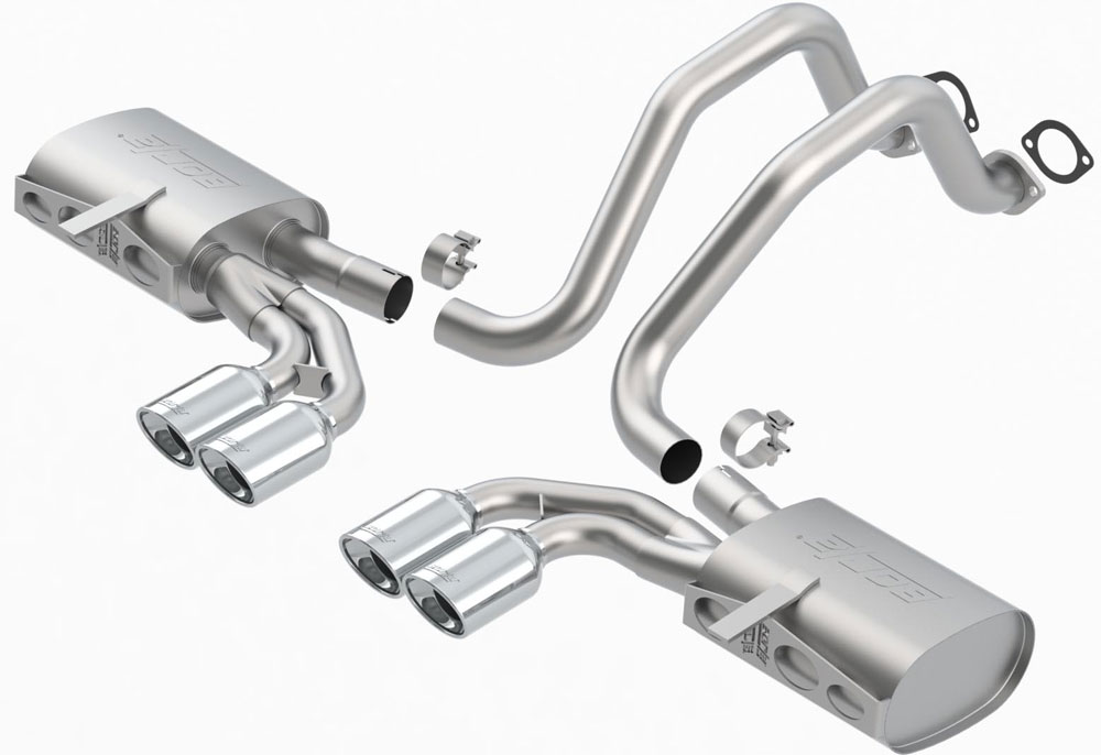 Borla 140426 | Corvette C5 / Z06 Axle-Back Exhaust Touring Quad Tips; 1997-2004