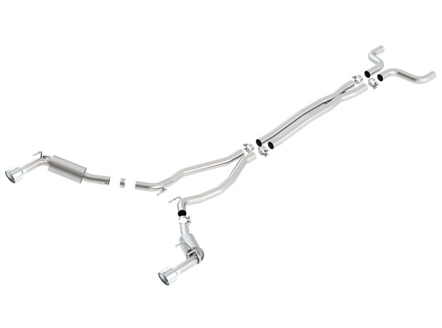 Borla 140530 | S-Type Camaro V8 Cat-Back with X-pipe with 4.5 inch tips; 2014-2015