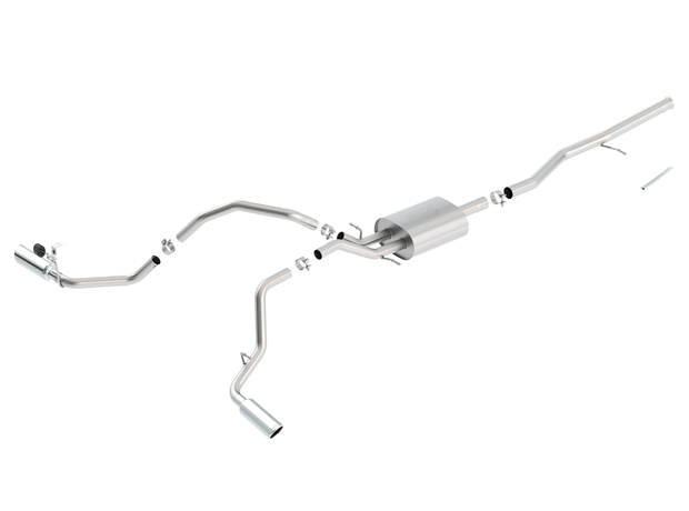 Borla 140546 | Silverado 1500 5.3L Cat-Back Exhaust Split Side Rear Exit ATAK; 2014-2019