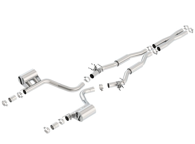 Borla 140642 | Dodge Challenger Hellcat Cat-Back Exhaust with X-Pipe S-Type; 2015-2024