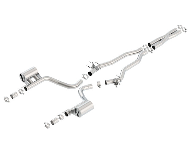 Borla 140646 | Dodge Challenger Hellcat Cat-Back Exhaust with X-Pipe ATAK; 2015-2022