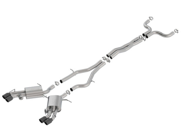 Borla 140754BC | Cadillac CTS-V Cat-Back Exhaust S-Type with Black Tips; 2017-2019