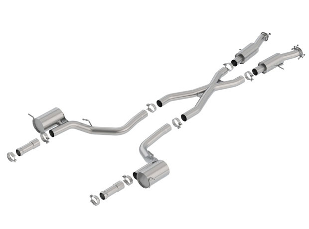 Borla 140755 | Jeep Grand Cherokee Trackhawk Stainless Steel S-Type Cat-Back System; 2018-2022