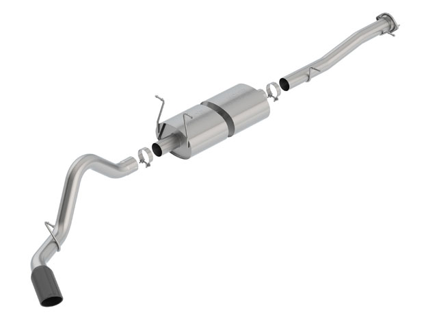 Borla 140762BC | Sierra 2500 6.0L Cat-Back Exhaust with Black Tip S-TYPE; 2014-2019