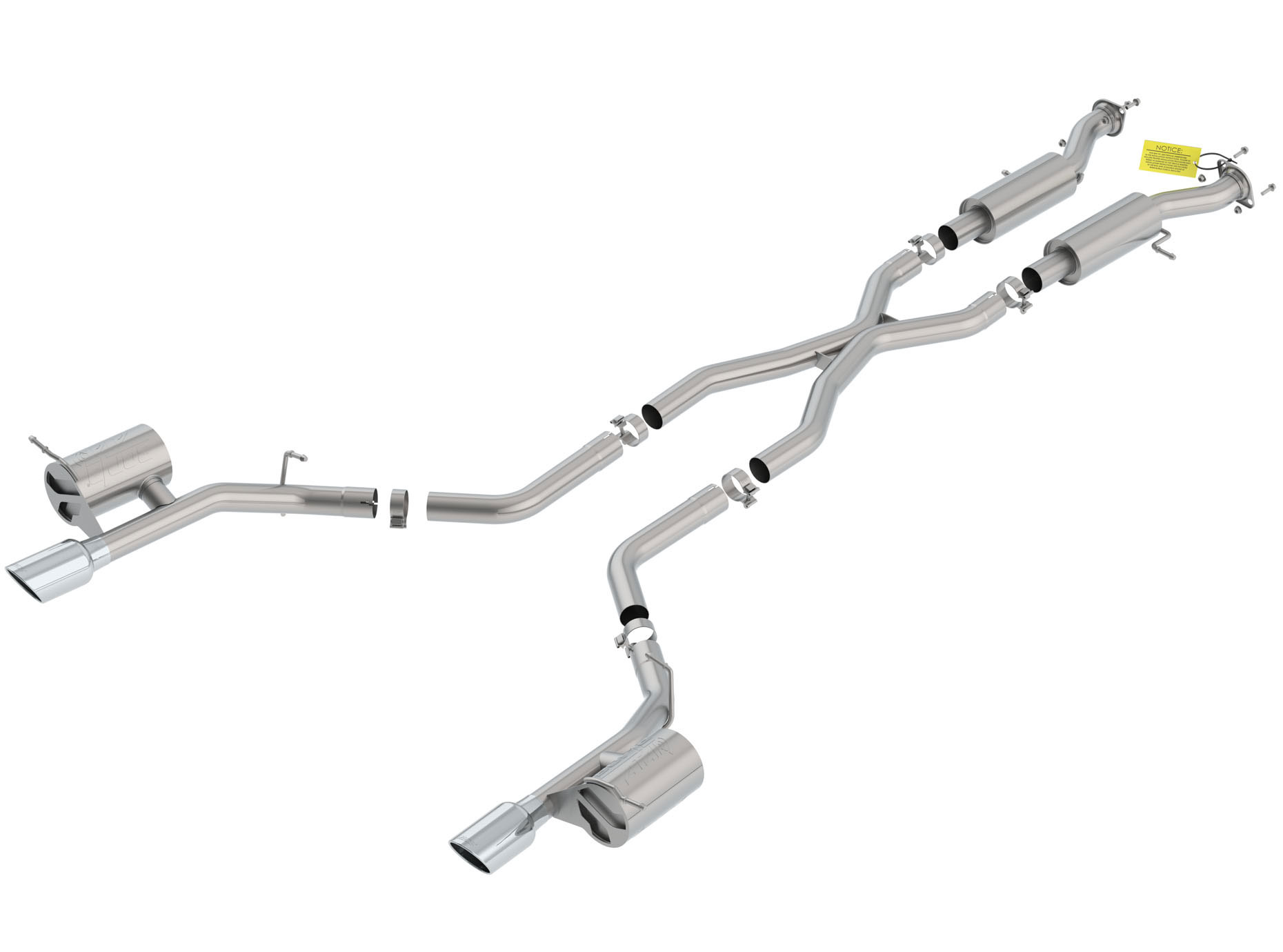 Borla 140792 | Exhaust Cat-Back for Dodge Durango SRT ATAK with Polished Tips; 2018-2022